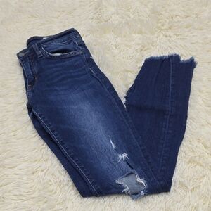 Classic Blue Distressed Skinny Jeans